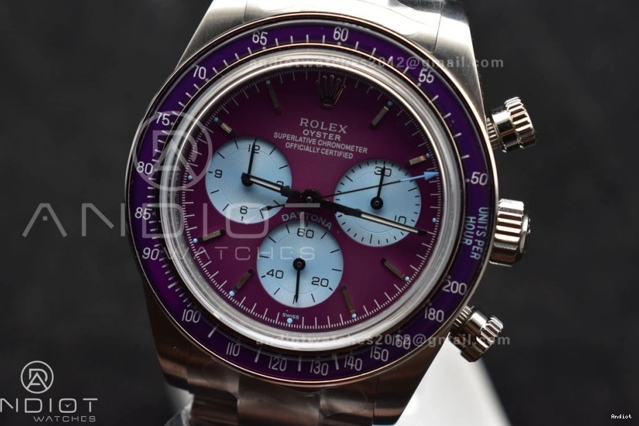 SS Purple Scona Daytona Dial 820 SA on Breathable Bracelet Edition SS ADGF Best 0816